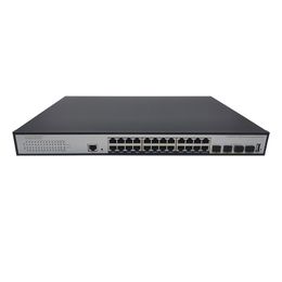 28 Poort 10 Gigabit Managed Poe Switch 48V voeding Ondersteuning SNMP Web RSTP Web