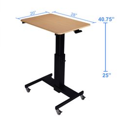 In hoogte verstelbaar sta-bureau voor mobiele scholen van 28 inch - Quick Sit Stand Up Home Computer-werkstation - Gasveer Assist Office Laptop Riser