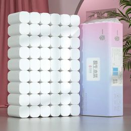 28 rouleaux 5 couches portables domestiques vierges en papier toilette de toilette Tissue salle de bain abordable wc porte-serviette de serviette de serviette papier 240515