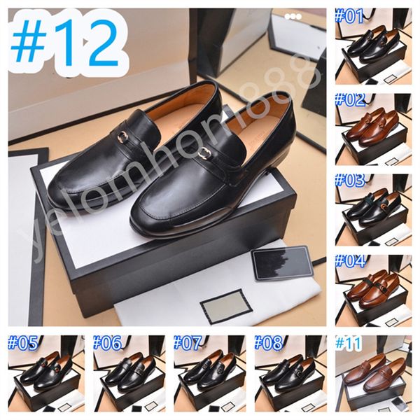 28 Style Designer Automne Classique Hommes Designer Robe Chaussures En Cuir Pointu Chaussures Formelles Homme Slip-on Chaussures De Mariage À Talons Bas Hommes zapatos hombre Taille 38-46