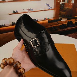 28 -stijl nieuwe klassieke man puntige teen jurken schoenen heren echt lederen zwarte trouwschoenen oxford formele schoenontwerper luxe jurk loafers 11