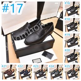 28 Style Trending Cuir Hommes Chaussures formelles Marque de luxe 2023 Mocassins pour hommes Designer Robe Mocassins Respirant Italien Noir Chaussures de mariage taille 38-46