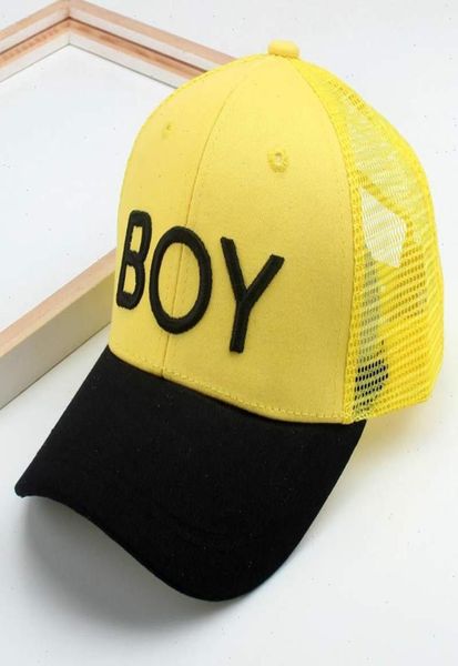 28 ans pour enfants Boy Baseball Cap Girls Mesh Trucker Snapback Black 3d Lettre jaune blanc bleu rouge5619741