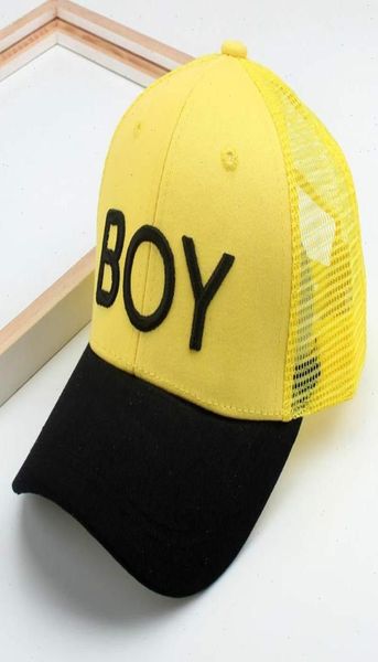 28 ans pour enfants Boy Baseball Cap Girls Mesh Trucker Snapback noir 3d lettre jaune blanc bleu rouge8910095