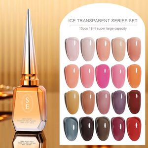 280 kleuren Super 18ml 10 -st. Set nagelgel Pools Semi Permanente luxe kwaliteit Soak Off Varnish Lacquer Art Gel For Nail Salon 240520