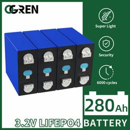 Batería LiFePO4 de 280AH, 3,2 V, 4/8/16/32 Uds., paquete de batería de fosfato de hierro y litio, bricolaje, 12V, 24V, 48V, RV, carro de Golf, barco, sistema Solar, celda