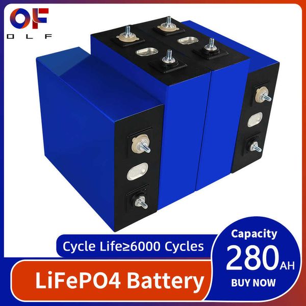 Batterie Lifepo4 Rechargeable 280Ah 3.2V, cellule Lithium fer Phosphate, bricolage pour appareils ménagers 12V 24V 48V, voiturettes de Golf, système solaire