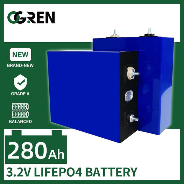 280Ah lifepo4 cellules 3.2V 4/8/16/32 pièces bricolage 12V 24V 48V Lithium fer Phosphate batterie pour RV Golf chariot bateau Yacht chariot élévateur