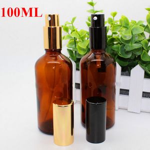 280 pièces 100 ml pompe pulvérisateur bouteilles en verre ambré avec atomiseur de pulvérisation haut de gamme pour Essence de parfum livraison gratuite