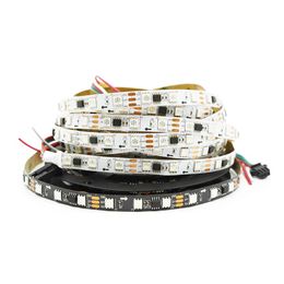 2811 Strip Light 5m 30/60leds/M 2811 Pixel Programmeerbare individuele adresseerbare LED -strip Licht WS2811 5050 RGB 12V Zwarte LED -tape lichten Crestech168