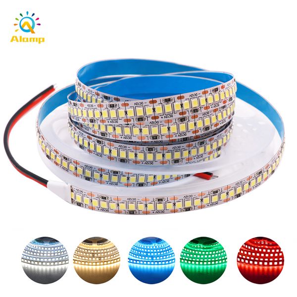 Tiras de luces LED 2835, 60, 120, 240 LED, cinta de luz de 8mm, tira de luces de cuerda Flexible IP20 no impermeable para decoración de cocina y TV en casa