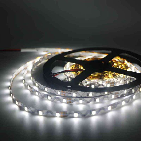 2835 300 SMD Led Strip S Shape DC 12V No impermeable 5M para letreros Tiras de luces LED flexibles 60 Blanco cálido Decoración interior