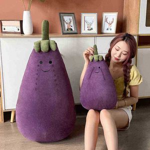 284580cm Ins Nouveaux légumes Cartoon Hugs Cute Soft Simulation Purple Auberge Vegetable Pouché en peluche Cadeau pour LDREN J220729