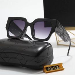 2892 óculos de sol para mulheres clássico verão moda estilo metal e prancha quadro óculos qualidade lente proteção uv com box274m