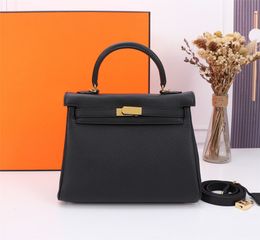 28CM 25CM Togo Femmes Totes Fashion Designer Sacs à bandoulière Super Soft Cowhide Véritable Cuir Lady Sac à main Usine en gros Or Argent Matériel nouveau cadeau