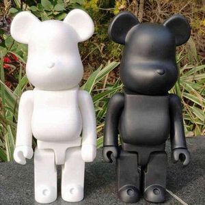 28 cm 400% Bearbrick Bear @ Brick Figuras de acción Oso PVC Modelo Figuras DIY Paint Dolls Niños Juguetes Niños Regalos de cumpleaños AA220323