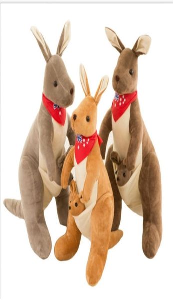 28cm 40cm 50cm 70cm de haut Kangourou avec bébé Joey Plush Animal Adventure Doll Toy for Kids Q07273307590