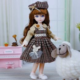 28Cm Anime Pop Volledige Set 1/6 Bjd 23 Joint Beweegbare Lichaam Met Rok Hoed Hoofdtooi Meisjes Dress Up speelgoed 240308