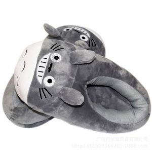 28 cm anime mijn buurman totoro pluche slippers zacht gevulde indoor schoenen winter warm voor vrouw en man 201026