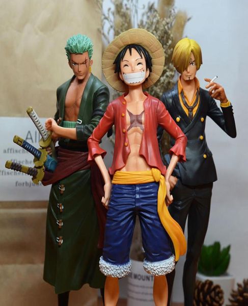 28cm Anime One Piece Ronoa Zoro Luffy Sanji Sauron PVC Collection Action Figure Modèle Big Gift 1037930339