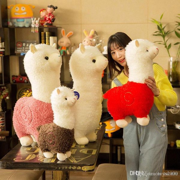 28 cm animal creativo alpaca muñecos de peluche animales de peluche muñeca de oveja hierba barro muñecos de caballos almohada Linda regalo de cumpleaños al por mayor