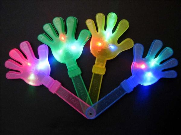 28cm Flash LED mains luminescentes clap fournitures de fête lumineuses dispositif d'applaudissements à la main lumière jouets lumineux concert fête acclamant les accessoires
