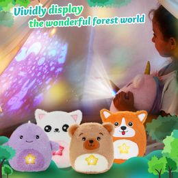 28 cm gloeiende projector eenhoorn knuffels pop kussens gooien met LED-licht schattige zachte knuffel dieren kinderen meisjes voor geschenken 231225