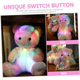 28 cm LED LED Luminoso Beating Teddy Toys Colorido Colorido de peluche de peluche Plushies Muñecas de peluche para niñas Niños Cumpleaños