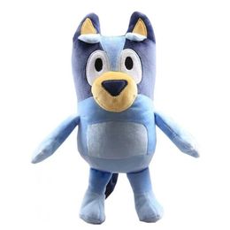 28cm Moose Vérite Bluey Soft Plux Bruy Dog Friend en peluche Toy Doll Cartoon Anime Puppy Famille Orange Blue Bingo Plux Doll Children's Gift 157