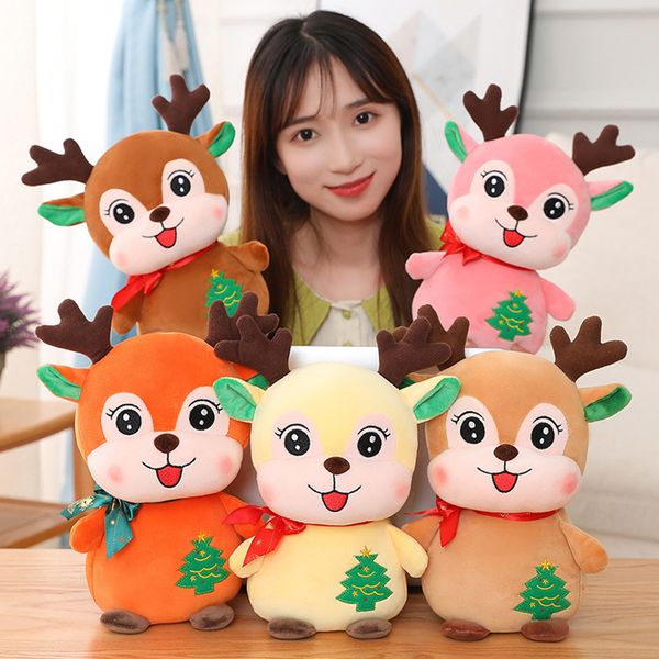 Los animales de peluche del nuevo estilo de los 28cm venden al por mayor los juguetes de la felpa de la historieta el pequeño ciervo encantador para la Navidad