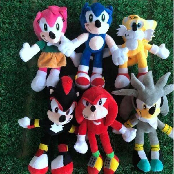 28 cm Sonic Peluches Erizo Llegada Colas NNew Echidna Peluches The Knuckles Regalo Issfr para