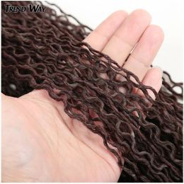 28 inch Synthetische krullende Zizi Hair Crochet Braids Haarextensies Boheems Lang haar voor vrouwen Hoge temperatuur Draad Blond