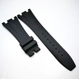 Bracelet de montre en caoutchouc noir, 28mm – 18mm, pour AP Royal Oak Offshore 42mm, modèles 248y