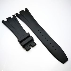 Bracelet de montre en caoutchouc noir, 28mm – 18mm, pour AP Royal Oak Offshore 42mm, modèles 243t