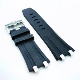 28 mm zwart fluorineerde rubberen band 20 mm gesp riem voor AP Royal Oak Offshore 42 mm horloge