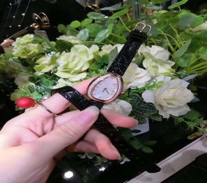 28 mm cadran blanc dames double wrap brun en cuir brun watch diamond colzel nombr Number Marker Womens Watches Mouvement Quartz Ovale 4831965