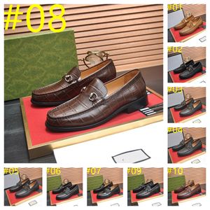 28Model Fashion Classic Business Flat Shoes Men Designer Formele kleding Lederen schoenen Heren Loafers Geschenken Schoenen Men Men Kleedschoenen Maat 38-46