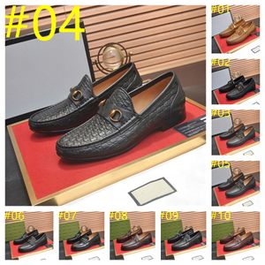 28Model Italian Luxury Men's Classic Retro Derby Shoes Mens Mens Business Designer Robe Bureau en cuir Plats hommes Men de mode Fashion Party Oxfords Plus taille 38-46