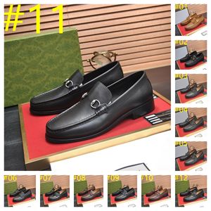 28Model Business de luxe Oxford Leather Chaussures Men Breaste en caoutchouc Forme Forme Chaussures Male Bureau Mariage Plats de chaussures Mocassin Homme Taille 38-46