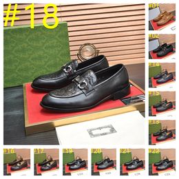 28Model Nieuwe Brown Men Brogue Shoes Slip-on Round Toe Black Men Designer Dress Shoes Schoenen voor mannen Gratis verzendgrootte 38-46