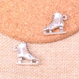 28 stks Charms Ski Boots 21*18*6mm Antiek Making Pendant Fit, Vintage Tibetaans zilver, DIY Handgemaakte sieraden