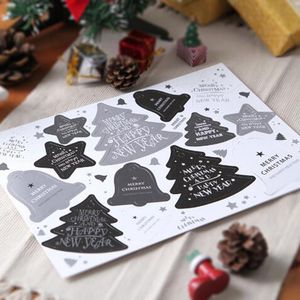 28pcs Tags de papier de Noël Kraft Carte papier Tags Étiquettes Diy Scrapbooking Crafts Hangs Tags Christmas / Wedding Party Favors