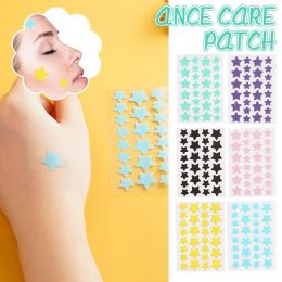 28pcs Patches d'acné colorées Autocollant de traitement d'acné en forme d'étoile invisible Retrait de couverture de couverture Pimple Patch Skin Soins