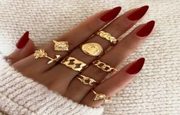 28pcs Gold Knuckle Bands empilables Anneaux Set For Women Silver Plated Comfort Fit Vintage Wave Joint Dinger Rings Gift10783307008517