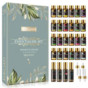 28 stcs Pure Natural Essential Oils Gift Set Massagedouche Diffuser Aroma Olie Lavendel Vanille Sage Jasmine Rose Stress Relief 240417