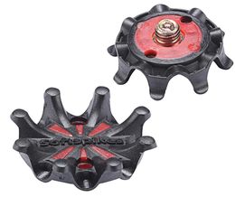 28pcs REEMPLAZO Cañas de golf Spikes Cleat Metal Tornillo de rosca de metal Negro y rojo4518379