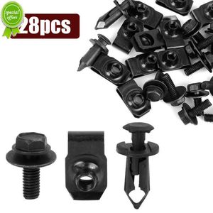 28 pièces/ensemble Clips de bouclier anti-éclaboussures de moteur de voiture corps boulon vis garde-boue pare-chocs attache Clips Rivets accessoires pour Nissan 370Z 350Z