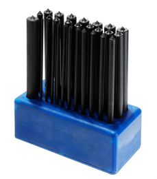 28PCS TRANSFER PUNCH Set Carbon Steel Hand Tools Machinist Thread Punches Kit 120 mm High Durability Tool Set2476499