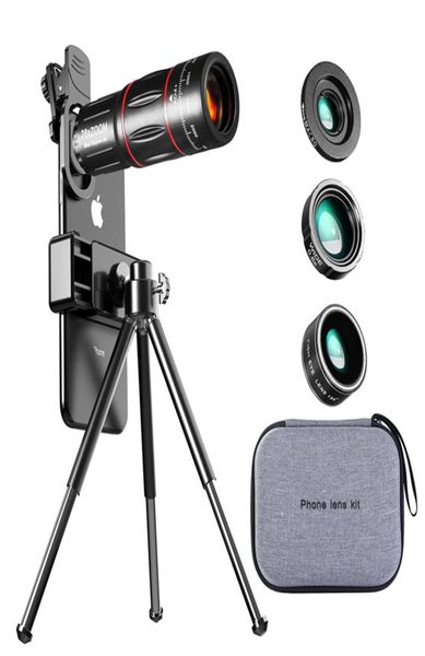 Objectif de caméra de téléphone portable HD 28X, télescope Zoom Macro pour Iphone Samsung Smartphone oeil de poisson Lente Para Celular9576292