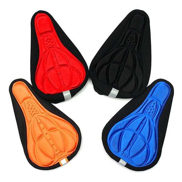 28x16cm 4 couleurs selle de vélo 3D doux housse de siège de vélo VTT épaissir éponge coussin extérieur respirant coussin